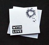 Monochrome Words Love You - Handcrafted Love Card - dr18-0044